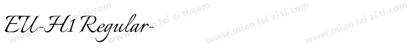 EU-H1 Regular字体转换